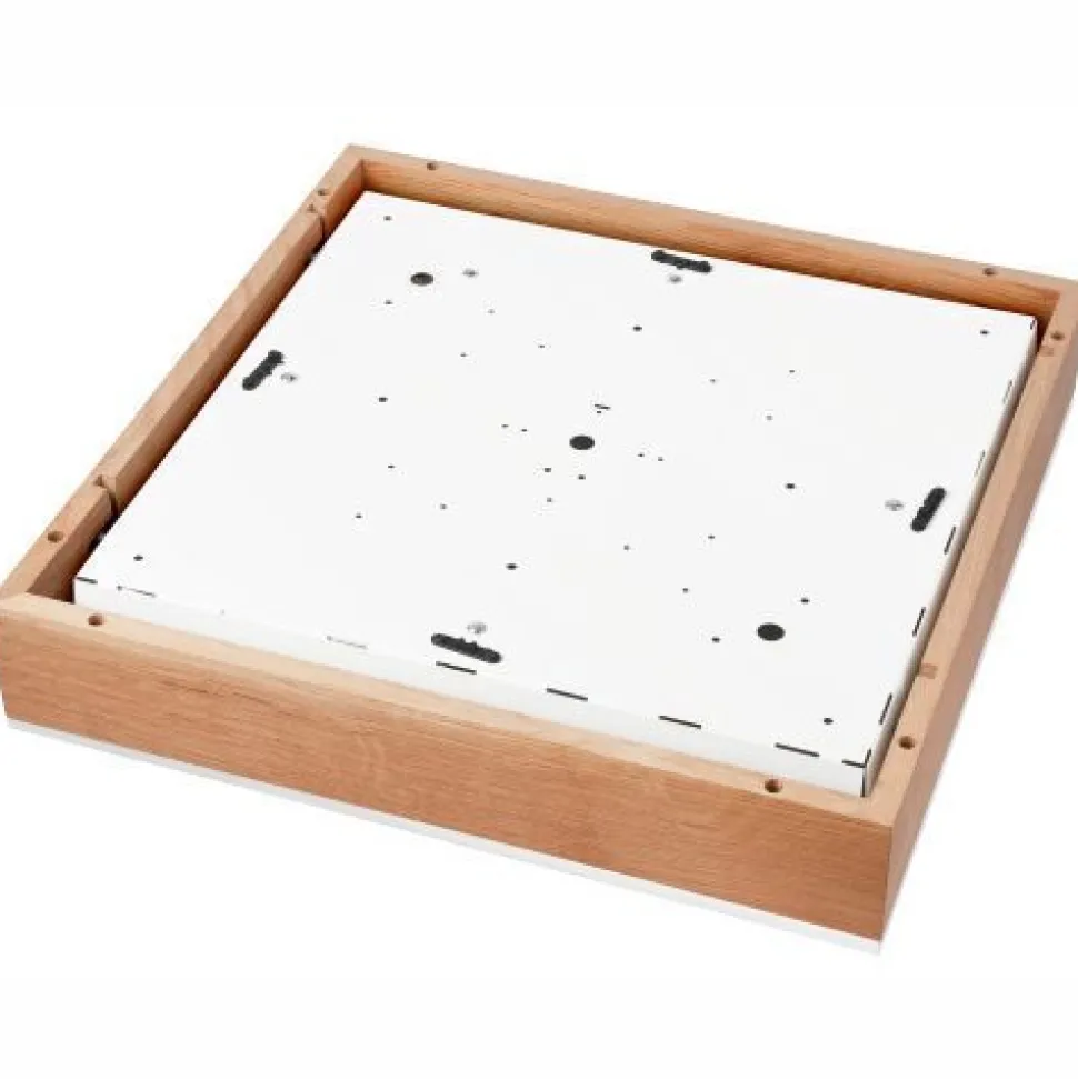 Holz Deckenleuchte Glasschirm E27 B:48 cm blendarm