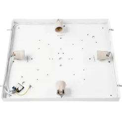 Holz Deckenleuchte Glasschirm E27 B:48 cm blendarm