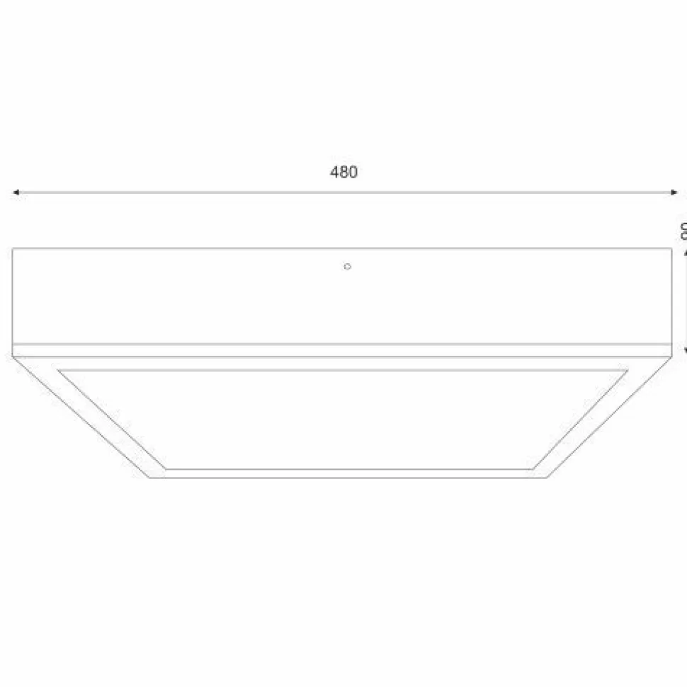 Holz Deckenleuchte Glasschirm E27 B:48 cm blendarm
