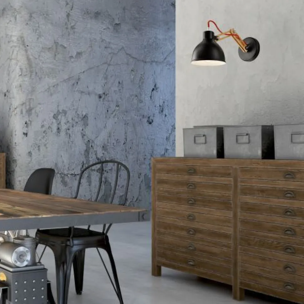 Holz Schwarz Spot Modern vielseitig TIASIA Lampe