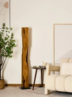 Holz Stehlampe Skandinavisch 141 cm klein E27 wohnlich