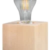 Holz Tischlampe eckig H:10cm klein Modern dekorativ für