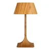 Holz Tischlampe Modern Holz 53 cm Teak Furnier E27