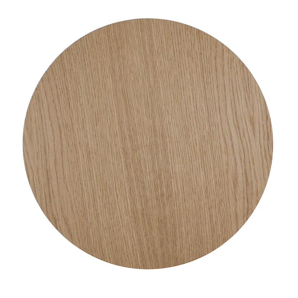 Holz Wandlampe rund Ø 30 cm flach indirektes Licht