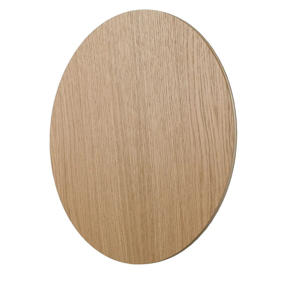 Holz Wandlampe rund Ø 30 cm flach indirektes Licht
