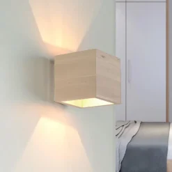 Holzlampe GEO Up Down B:10cm quadratisch G9