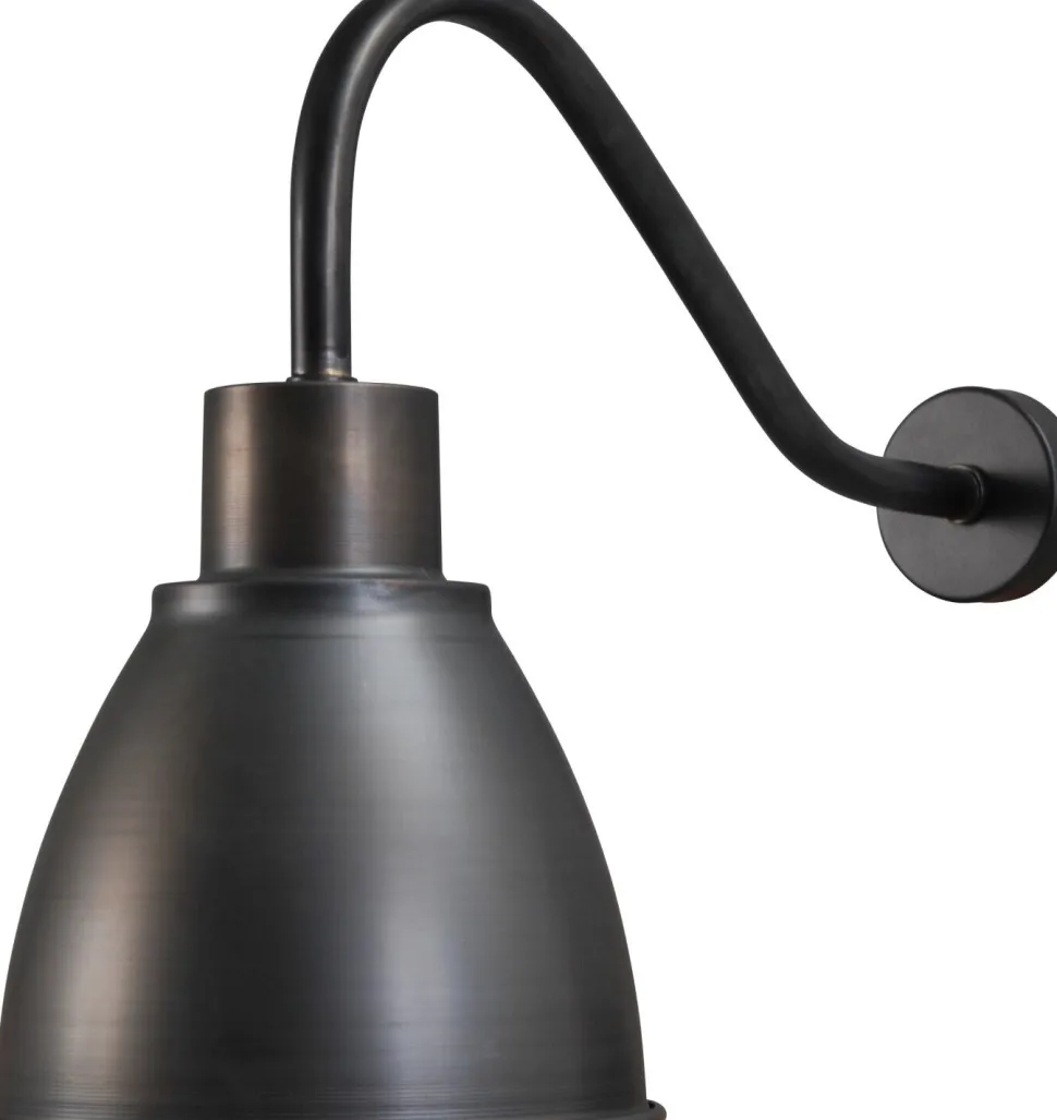 Hotelleuchte in Schwarz Roter Metall Optik