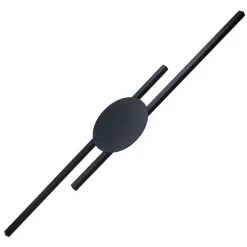Indirekte Wandlampe LED Schwarz 3000 K Metall 86 cm lang