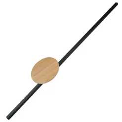 Indirekte Wandlampe LED Schwarz Natur Metall Holz 3000 K