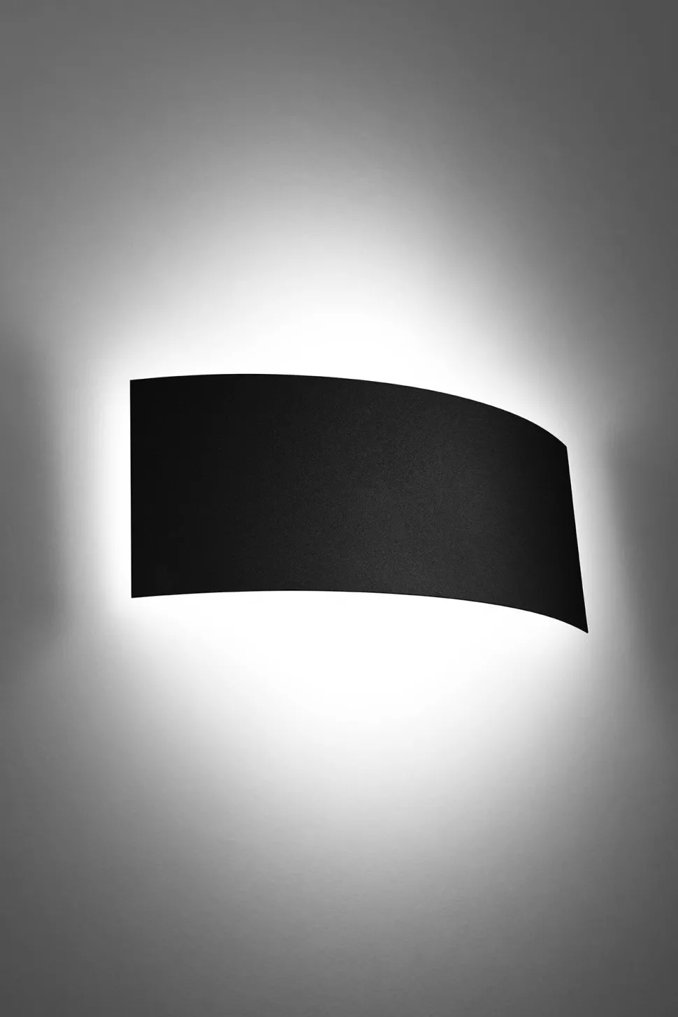 indirekte Wandlampe Metall 34 cm Schwarz Up Down