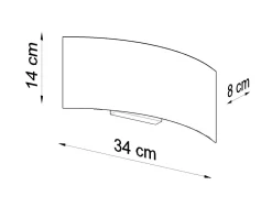 indirekte Wandlampe Metall 34 cm Schwarz Up Down