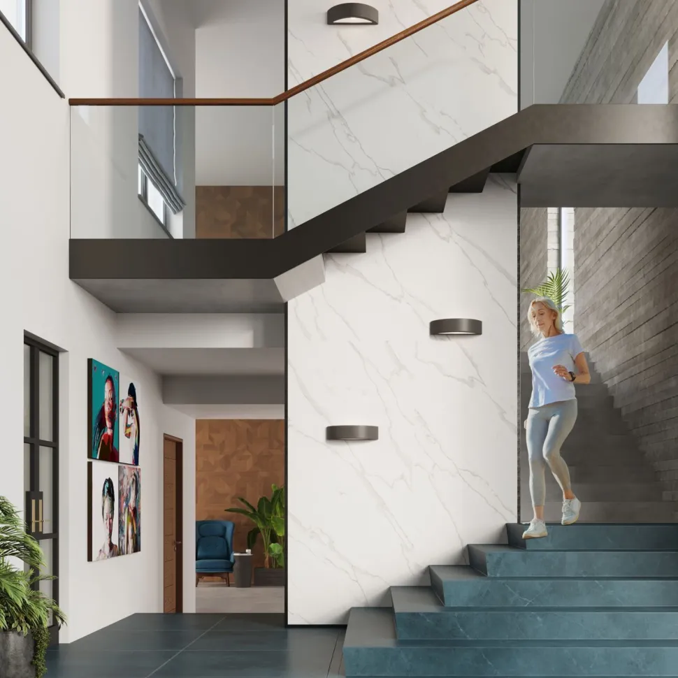 indirekte Wandlampe Schwarz Up Down 40 cm breit E27