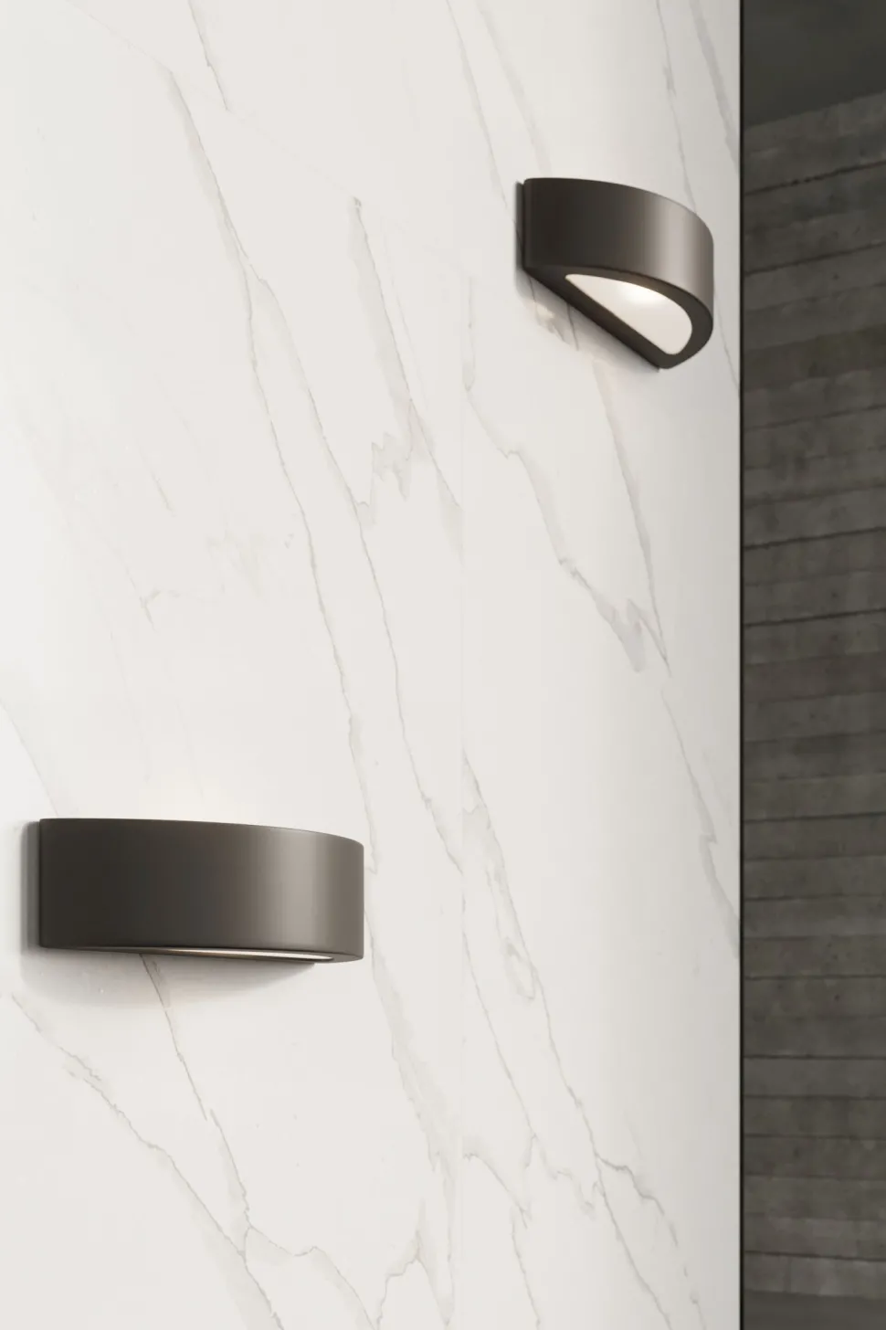 indirekte Wandlampe Schwarz Up Down 40 cm breit E27