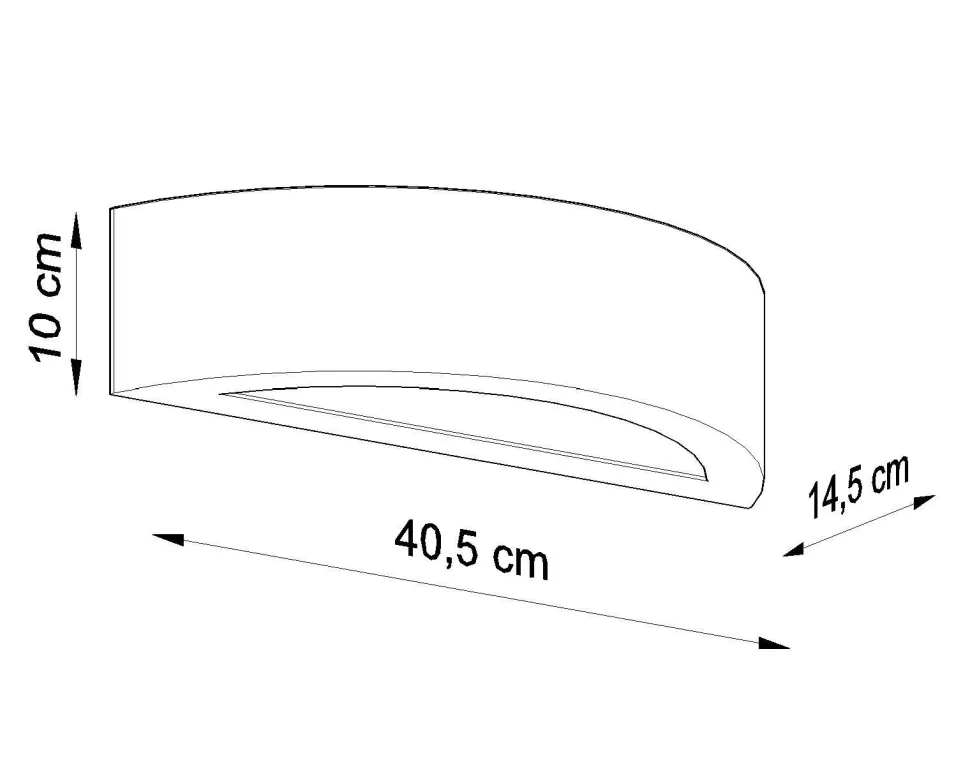 indirekte Wandlampe Schwarz Up Down 40 cm breit E27