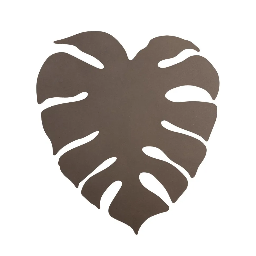 Indirekte Wandleuchte Metall Braun H: 54 cm 3x G9 Blatt