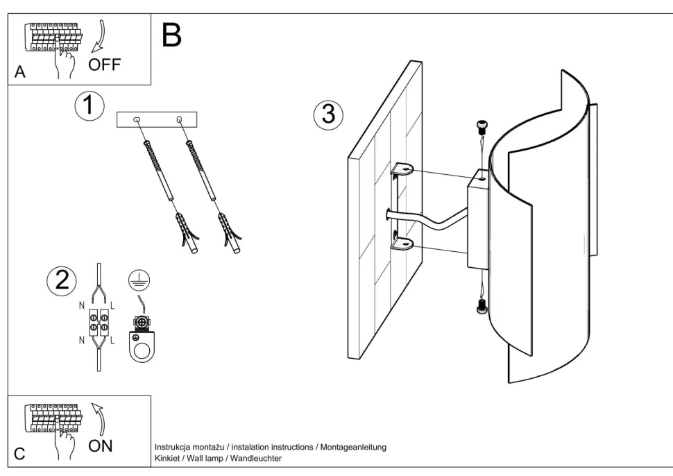 indirekte Wandleuchte Schwarz Up Down Metall Treppe Flur
