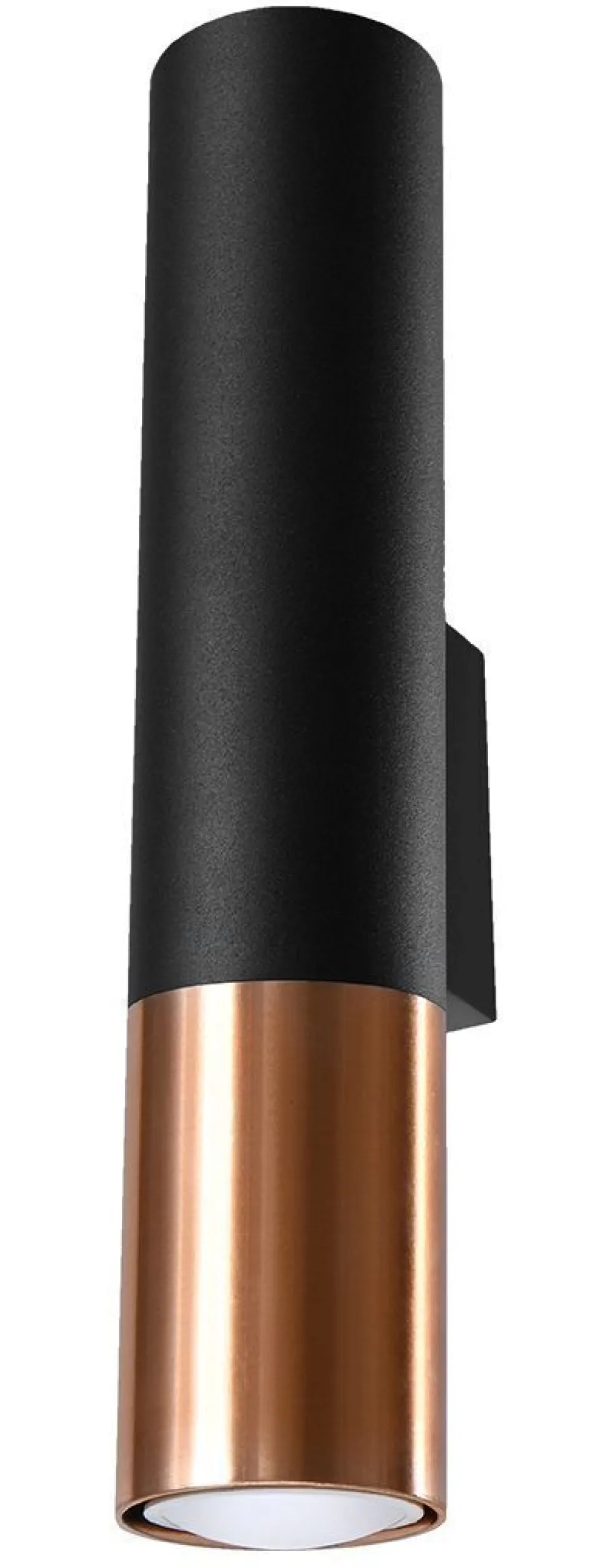 indirekte Wandleuchte Up Down Metall Schwarz Kupfer