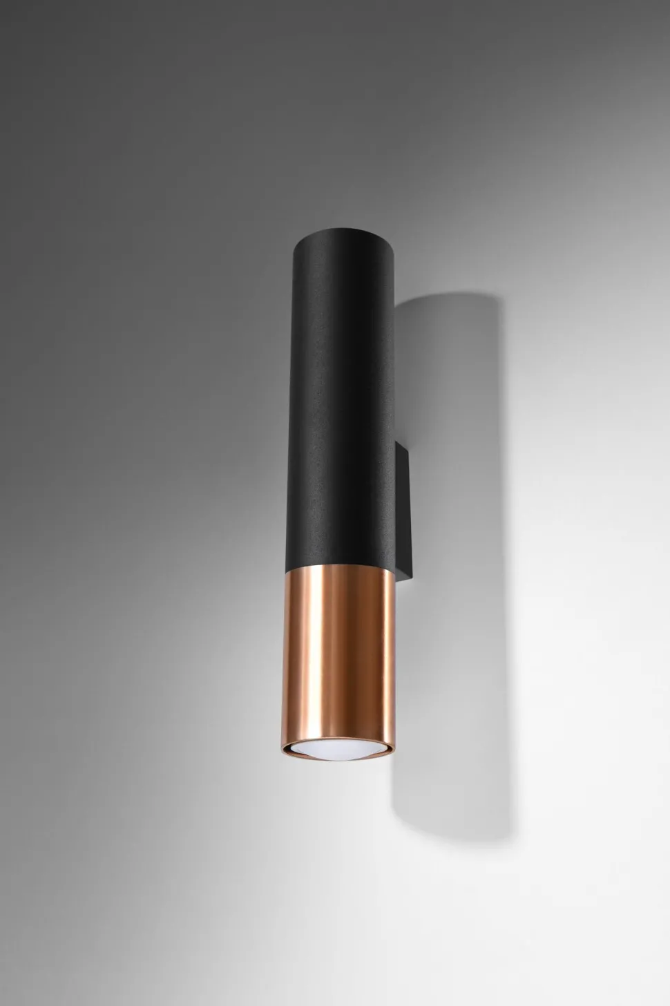 indirekte Wandleuchte Up Down Metall Schwarz Kupfer