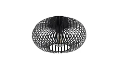 Industrial Deckenleuchte Metall Schwarz E27 Ø30 cm rund