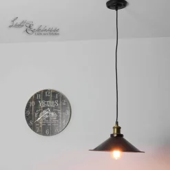 Industrial Hängeleuchte DOVER Ø30cm Schwarz Kupfer
