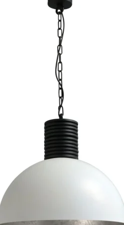 Industrie Hängeleuchte LARINO Weiß Silber Ø50cm