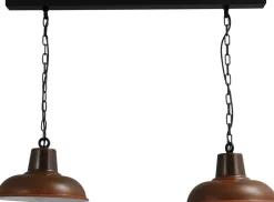 Industrie Pendelleuchte E27 in Rost Braun