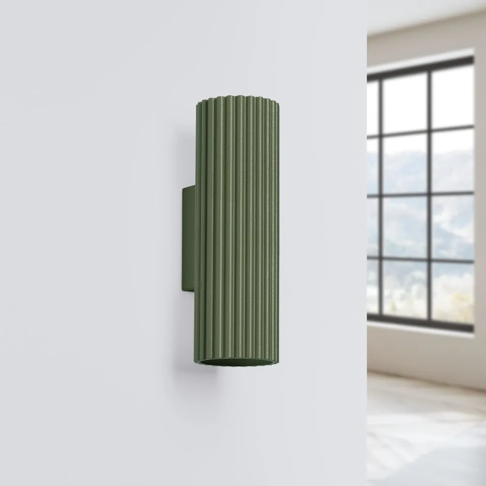 Innenwandlampe klein H: 20 cm Grün GU10 2-flammig Up Down