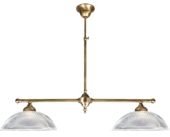 Jugendstil Billardleuchte aus Messing Handarbeit