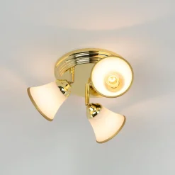 Jugendstil Deckenlampe in Gold Flur Bad