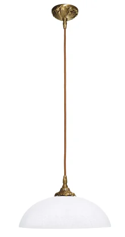 Jugendstil Deckenlampe mit Glasschirm Handarbeit