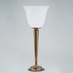 Jugendstil Tischleuchte Berliner Messing Q10