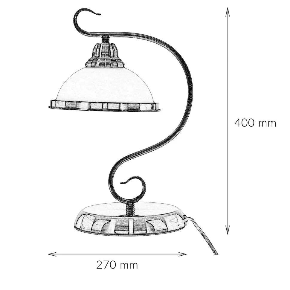 Jugendstil Tischleuchte E27 ELISETT
