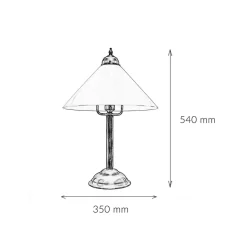 Jugendstil Tischleuchte V4 Echtmessing Zug