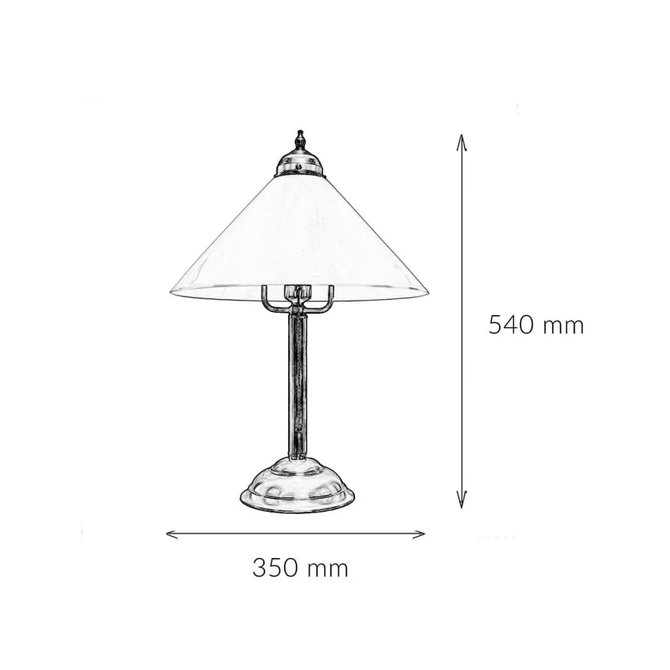 Jugendstil Tischleuchte V4 Echtmessing Zug