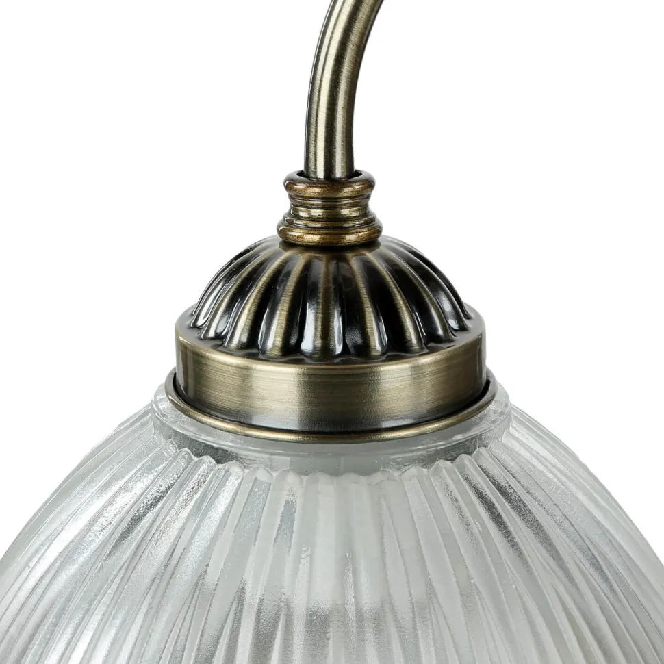 Jugendstil Wandlampe mit Glasschirm Antik
