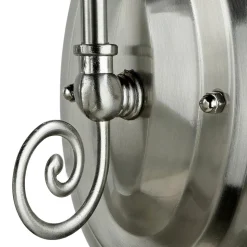 Jugendstil Wandleuchte E27 mit Glasschirm Silbern