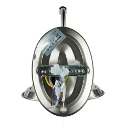 Jugendstil Wandleuchte E27 mit Glasschirm Silbern