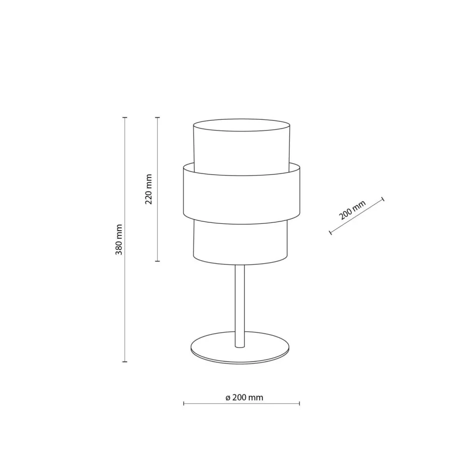Jute Tischleuchte Metall 38 cm hoch Ø 20 cm Boho E27