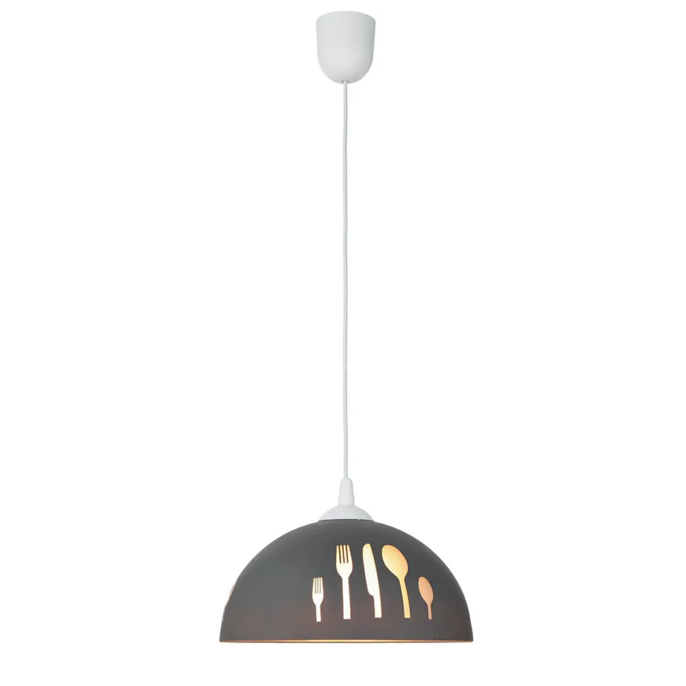 Küchenlampe Retro Glas mit Motiv Ø30cm