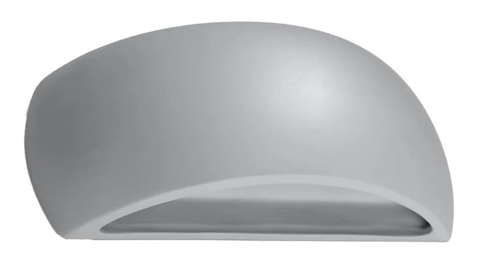 Keramik Wandlampe Up Down Grau indirekt 32 cm G9