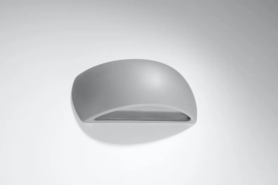 Keramik Wandlampe Up Down Grau indirekt 32 cm G9