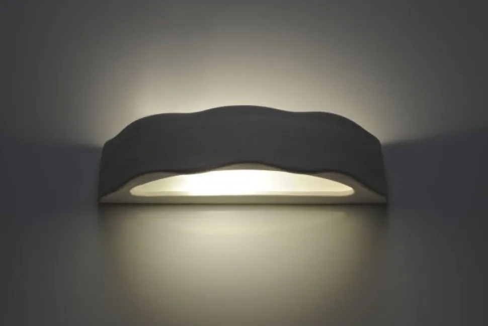 Keramik Wandleuchte Weiß bemalbar Up Down