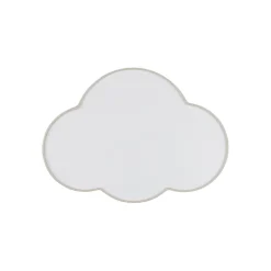 Kinderzimmer Wolkenlampe Beige Weiß Leinen B: 43 cm 2x E27