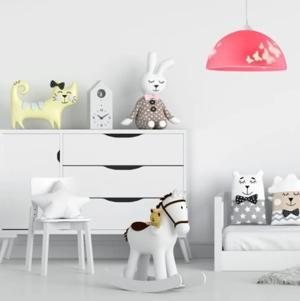 Kinderzimmerlampe Mädchen Pink rund Lampe