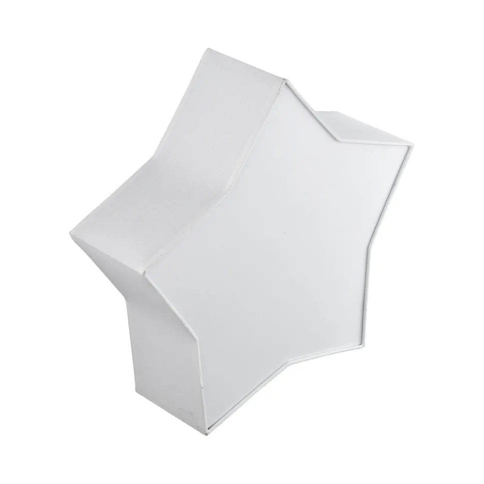 Kinderzimmerlampe Weiß Stern L: 45 cm Stoff Weiß 2x E27 Decke