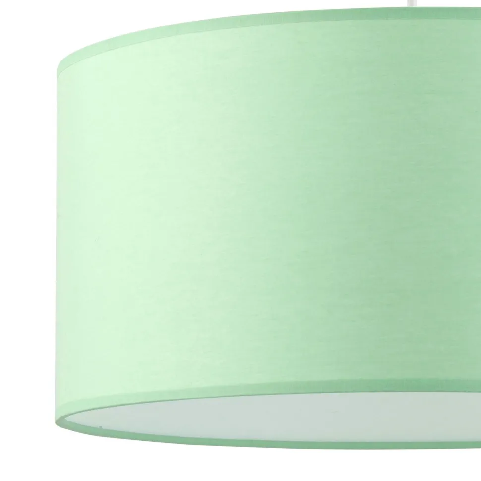 Kinderzimmerleuchte Stoff Ø 40 cm rund Grün Weiß