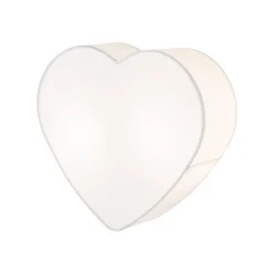 Kinderzimmerleuchte Weiß L: 42 cm Stoff 2x E27 Herz