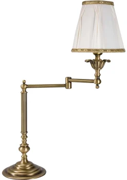 Klassische Tischleuchte E14 London Weiß