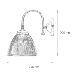 Klassische Wandleuchte Wandlampe E14 Vetro