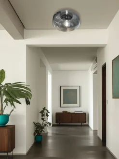 Kleine Deckenlampe Rauchglas rund Ø 35 cm E27 blendarm